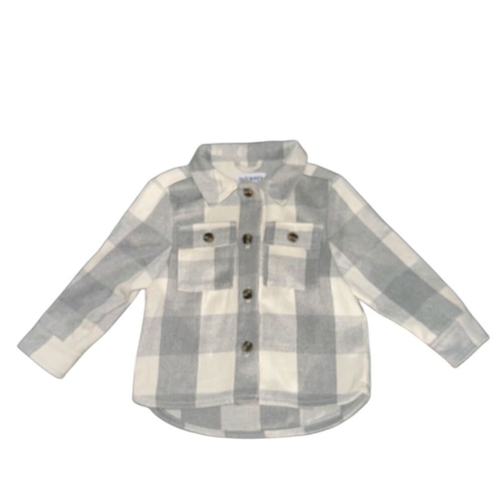 Old Navy Plaid Grey Shacket (Boys)